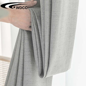 Hotel Blackout Curtain Solid Linen Fabric Full Shading Living Room Blackout Curtains - Product Image 6