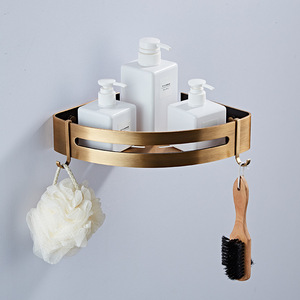 Étagère triangulaire simple en aluminium spatial Saint Ruijia, sans perçage, pour salle de bain et cuisine, noir, or, argent, bronze - Product Image 2
