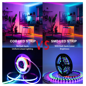 แถบไฟ LED แบบยืดหยุ่นสำหรับการเล่นเกมเสมือนจริง PSB722C-EF-RGB สมบูรณ์แบบแถบเส้น Ra90 rgbic cob แบบดิจิทัลซิงค์เพลงบนหน้าจอสำหรับการตั้งค่า VR โรงภาพยนตร์ - Product Image 4