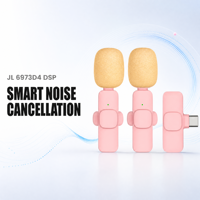 Microphone Lavalier Condensateur Sans Fil Portable Mini avec Réduction de Bruit Plug & Play pour iPhone/Android Diffusion en Direct et Jeux