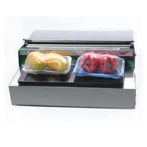 Коммерческая электрическая пластиковая упаковочная машина для стрейч-пленки, упаковочная машина для овощей