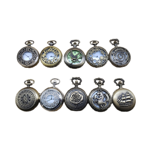 <span class=keywords><strong>Montre</strong></span> <span class=keywords><strong>à</strong></span> <span class=keywords><strong>Gousset</strong></span> Quartz Homme Rétro Commémorative <span class=keywords><strong>Chasseur</strong></span> Complet Demi-<span class=keywords><strong>Chasseur</strong></span>, Chiffres Romains Vintage en Bronze, avec Chaîne - Product Image 3