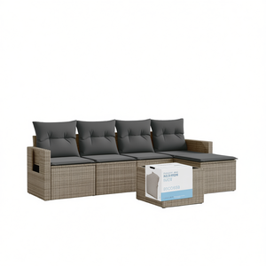 Pe <b>Rattan</b> Steel Garden <b>Sofa</b> Set 4 Seater Outdoor Durable Contemporary Design Furniture Collection - Product Image 1