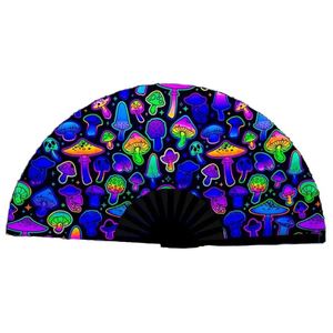 Abanico Plegable de Bambú Grande de 33 cm con Impresión UV, Estilo Arte Folclórico Pintado, para Decoraciones de Fiestas y Festivales, Pedido Mínimo 2 Piezas - Product Image 4