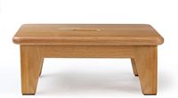 Tabouret marchepied en chêne pour adultes et seniors, plateforme d'appoint en bois, tabouret à une marche en bois