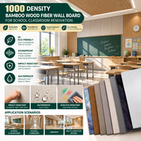 Panneau mural écologique en fibre de bambou, densité 1000, imperméable, insonorisant, résistant aux chocs, garantie 5 ans pour les écoles
