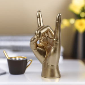 Adorno de Resina con Forma de Mano Haciendo el Sí, Estilo Minimalista, Pintado a Mano, Regalo Empresarial para el Día de San Valentín, Decoración para el Hogar, Bar y Oficina - Product Image 2