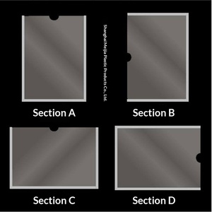 Support <span class=keywords><strong>de</strong></span> signalisation A4 en acrylique transparent avec fente pour carte, cadre d'affichage publicitaire pour restaurant, commerce <span class=keywords><strong>de</strong></span> détail, bureau 2026 - Product Image 4