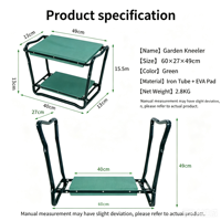 Tabouret pliant multifonctionnel pour jardinage |   Banc de jardinage 2 en 1 pour s'agenouiller et s'asseoir avec pochette à outils, siège de travail extérieur pour pelouse