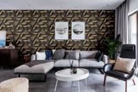 Papier Peint Géométrique 3D Auto-Adhésif UDK pour Décoration Intérieure en PVC Imperméable