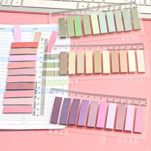 Pegatinas de índice degradado multicolor autoadhesivas de alta calidad para clasificación, regla de hojas sueltas, material de oficina, notas, papel para memorandos - Product Image 4