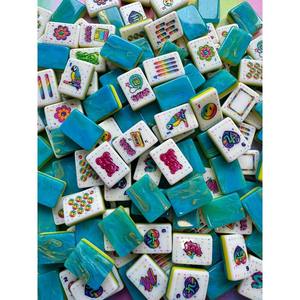 Luxuriöses Acryl-Amerikanisches Mahjong <span class=keywords><strong>90</strong></span> Jahre Green Lucky Serie 160 Steine für Erwachsene Vier Spieler Anpassbare Geschenkbox - Product Image 2