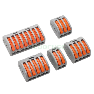 רצועה קומפקטית לשימוש חוזר חשמלי 2 <span class=keywords><strong>3</strong></span> 4 דרך קבע לדחוף קבוע כבל חוט מחבר אגוזי קפיץ מחבר עבור הוביל - Product Image 1