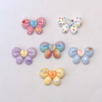 Breloques nœuds mignons en résine à dos plat pour centre de nœuds DIY, cadre photo et scrapbooking artistique mural
