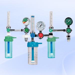 Bojen-Sauerstoff inhalator Bull Nose Medizinischer Sauerstoff druckregler CGA540 Einlass gewinde mit Durchfluss messer und Luftbe feuchter flasche - Product Image 2