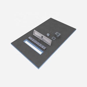 Kit <span class=keywords><strong>de</strong></span> <span class=keywords><strong>bac</strong></span> à <span class=keywords><strong>douche</strong></span> facile à découper Plateau XPS avec grille en acier inoxydable Drain incliné pour salle <span class=keywords><strong>de</strong></span> <span class=keywords><strong>douche</strong></span> - Product Image 4