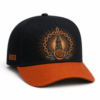 Casquette de baseball personnalisée style Old English, 5 panneaux, visière incurvée, style Dad Hat, streetwear urbain West Coast, vente en gros, faible MOQ