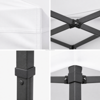 Tente de réception portable 6,6x6,6 pieds (2x2m, 3x4,5m, 3x6m, 3mx3m) – Tonnelle personnalisable pour salons professionnels et expositions