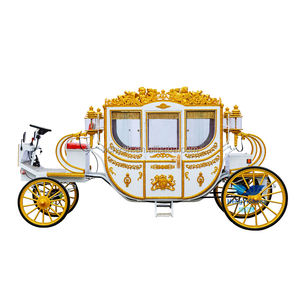 Lujo cuatro ruedas boda Buggy turismo coche Navidad real eléctrico coche de caballos - Product Image 1