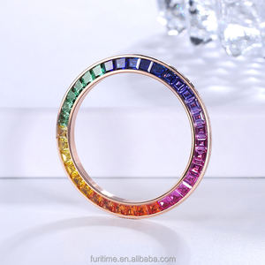 SKX007 <span class=keywords><strong>SKX013</strong></span> pièces de rechange de montre CNC découpe pierre de Zircon acier inoxydable 316L lunette sous-marine - Product Image 4