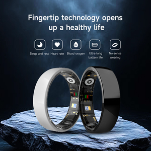 Health <strong>Ring</strong> SR12 Ceramic NFC Smart Fitness Tracker <strong>Ring</strong> Men <strong>Heart</strong> Rate Blood Oxygen Monitor Alarm <strong>Clock</strong> GPS App Control IP68 - Product Image 4
