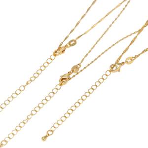 Chaîne plaquée or véritable 24 carats, forte conservation de la couleur, collier, <span class=keywords><strong>lingot</strong></span>, collier DIY, bracelet, extension, S - Product Image 5