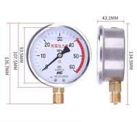 MC YN-100 Stainless Steel Oil and Water Pressure Shockproof Pressure Gauge