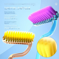 Brosse à dents horizontale WISDOM de haute qualité, poils souples en forme de S, massage des gencives, articulation spéciale verticale, pour adultes, couleur personnalisable