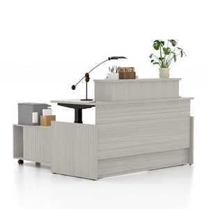 Escritorio de oficina ejecutivo rectangular ajustable de pie moderno con almacenamiento de archivos y fácil montaje para CEO <span class=keywords><strong>Boss</strong></span> - Product Image 2