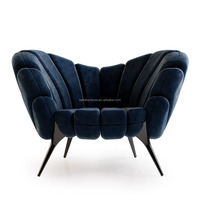 Fauteuil de loisir de luxe italien Amasunzu, fauteuil individuel, tissu haut de gamme, meubles de salon, canapé moderne