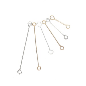 FAI DA TE JewelrMetal Acciaio Inox A Doppio Occhio Pin Dell'orecchio Degli Orecchini Perni di <span class=keywords><strong>Biella</strong></span> Per Gioielli FAI DA TE Fare Artigianato Forniture - Product Image 2