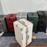 Maleta de Viaje con Marco de Aluminio 2026, Gran Capacidad, Ruedas Silenciosas Reforzadas, Funcional, con Portavasos y USB