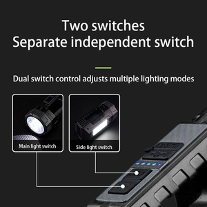 Foco <span class=keywords><strong>con</strong></span> energía <span class=keywords><strong>solar</strong></span> 1800mAh <span class=keywords><strong>Luz</strong></span> <span class=keywords><strong>solar</strong></span> para acampar al aire libre Senderismo Pesca <span class=keywords><strong>con</strong></span> reflectores de emergencia de mano Linterna - Product Image 3