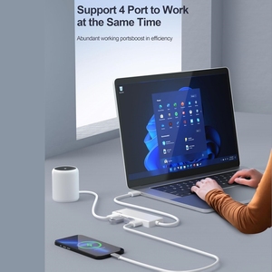 USB 3.0 ฮับ OEM 4 พอร์ต USB A Splitter พลาสติกฮับ Expander อะแดปเตอร์แบบพกพา Multiport DATA Hub สําหรับแล็ปท็อป <span class=keywords><strong>Mac</strong></span> Pro และโทรศัพท์มือถือ - Product Image 6