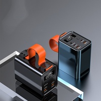Batería Externa Portátil M-Queen Personalizada de Alta Capacidad 100W PD con Espejo UV, Cable Integrado y Pantalla LED - 30000/60000mAh Li-Polímero