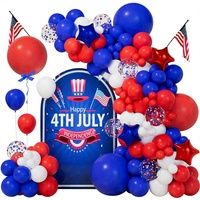 Kit de guirlande d'arche de ballons pour la fête de l'indépendance, 140 pièces, pour le 4 juillet, fête d'anniversaire, anniversaire de mariage, décorations intérieures et extérieures