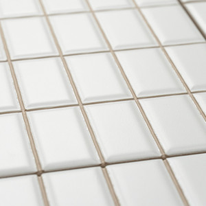 Piastrelle bianche opache 20x20 pretagliate 2,5x5 pollici, mosaico per pareti e pavimenti - Product Image 6