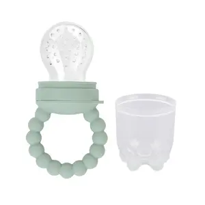 New Arrival Soft Teether Silicone Infants Fruit Nutrition Feeder Baby Fresh Food Feeding Pacifier with PP Cover