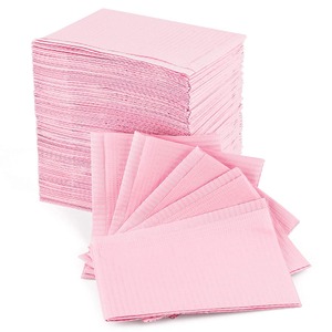 Hot Sale 3 Ply Waterproof Disposable Dental Bibs 13x18" 2 Paper + 1 PE Material Clinic Use - Product Image 2