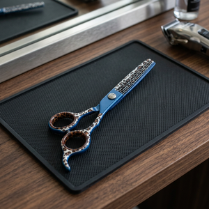 Ciseaux professionnels de coiffure pour droitiers, à manche long, en acier inoxydable, pour effiler les cheveux, 6 pouces, ciseaux de texture pour barbier - Product Image 1