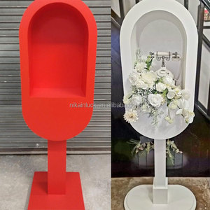 Vendita calda cabina telefonica in metallo rosso decorazione Vintage London cabina telefonica di sostegno per lo sfondo di nozze - Product Image 6