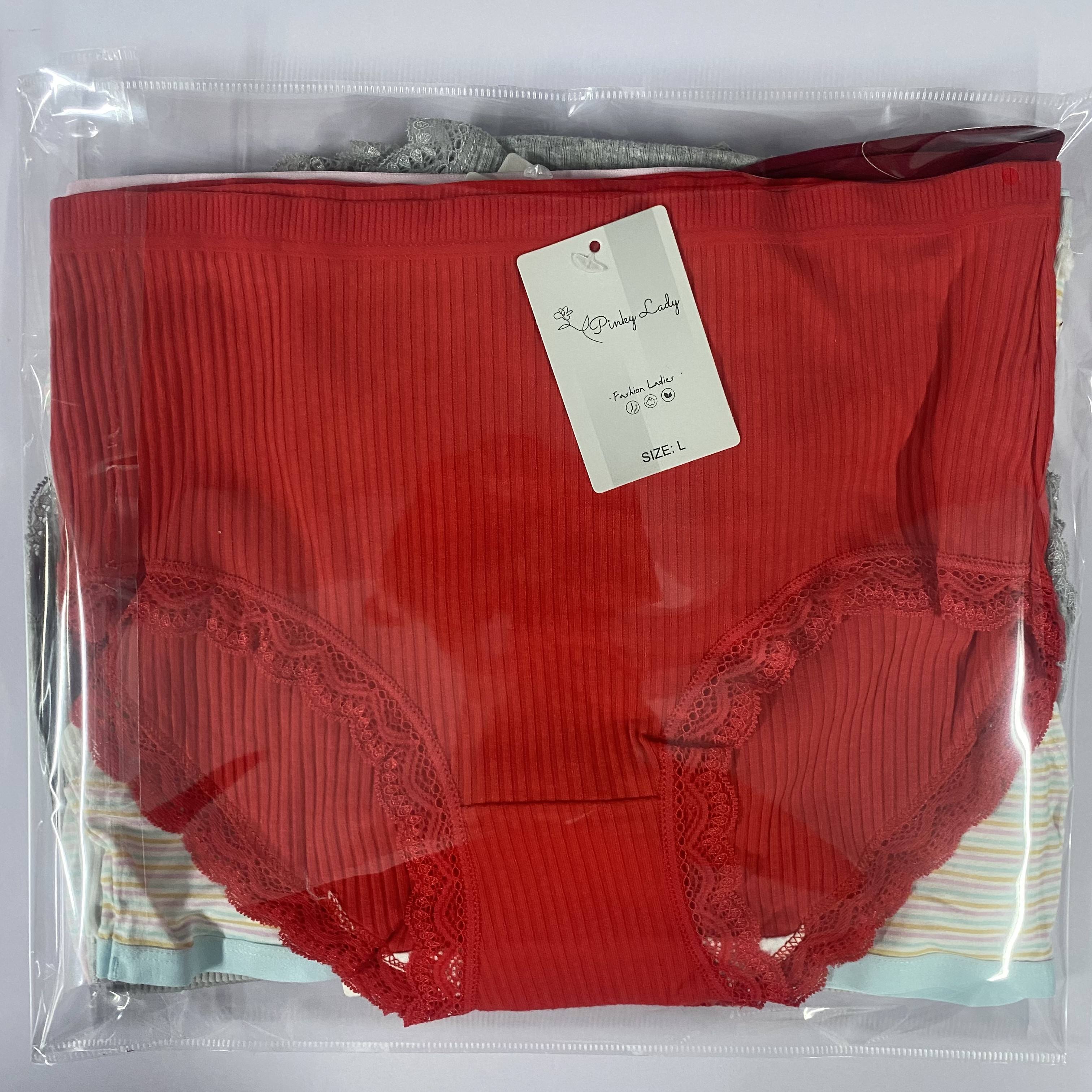 2025 Pinky Lady Solid Colorful Medium Waist Classic Cheap Bulk Lot Mixed Color Sexy Mature Women Panties Stock Brief