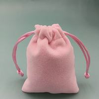 Pochette de luxe en velours long et moelleux avec cordon de serrage, logo personnalisé imprimé, pour bijoux, cosmétiques, cadeaux de mariage et emballages.