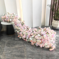 Mur de fleurs artificielles, roses, hortensias, fleurs de mariage, panneau de fond personnalisé pour la décoration de mariage, d'événements, de fêtes et de scènes