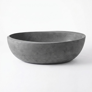 อ่างอาบน้ำรูปวงรีสั่งทำพิเศษสุดหรูหราทันสมัย หินอ่อนสีดำ/สีดำหยก แบบตั้งพื้น สำหรับแช่ตัวในห้องน้ำ วิลล่า โรงแรม บ้าน - Product Image 6