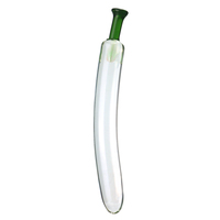 Consoladores de cristal transparente de pepino erótico resistente al agua, pene Artificial en forma de fruta, tapón Anal de cristal grande, juguete sexual para hombres y mujeres