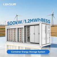 Système de stockage d'énergie conteneurisé à refroidissement par air 500 kW 1200 kWh Conteneur de stockage de batteries Commercial Industriel BESS