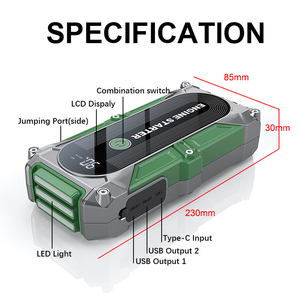 Chargeur/booster de batterie de voiture portable 1000A, sortie totale 45W, batterie de secours d'urgence pour tous les véhicules 12V et motos - Product Image 6