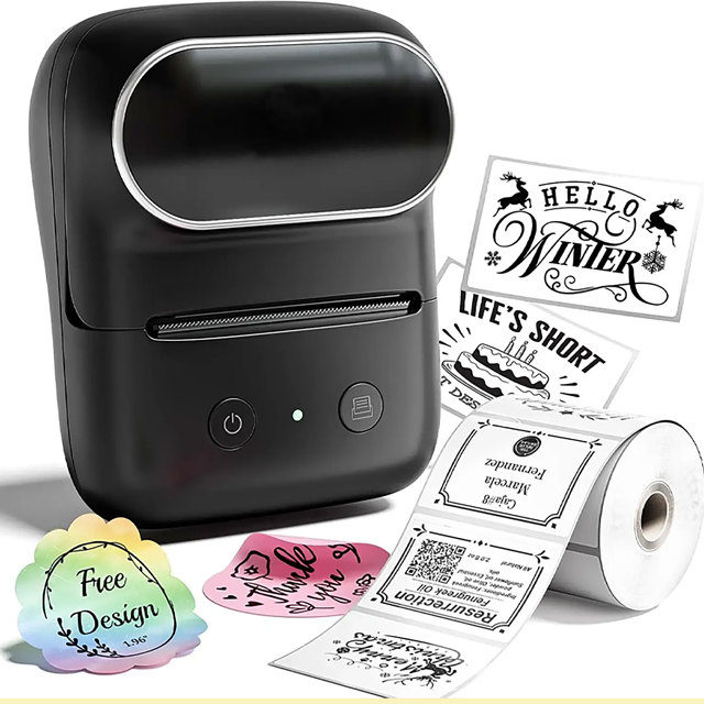 AIMO M108 Thermal Label Maker Portable Wireless Label Printer Barcode Printer 203dpi on Sale