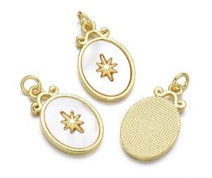 Eco Brass 18k Gold Plated Small Charm Mother <strong>Pearl</strong> Jewelry Accessory For DIY Custom Charm <strong>Pendant</strong> For <strong>Necklace</strong> Bracelet - Product Image 4